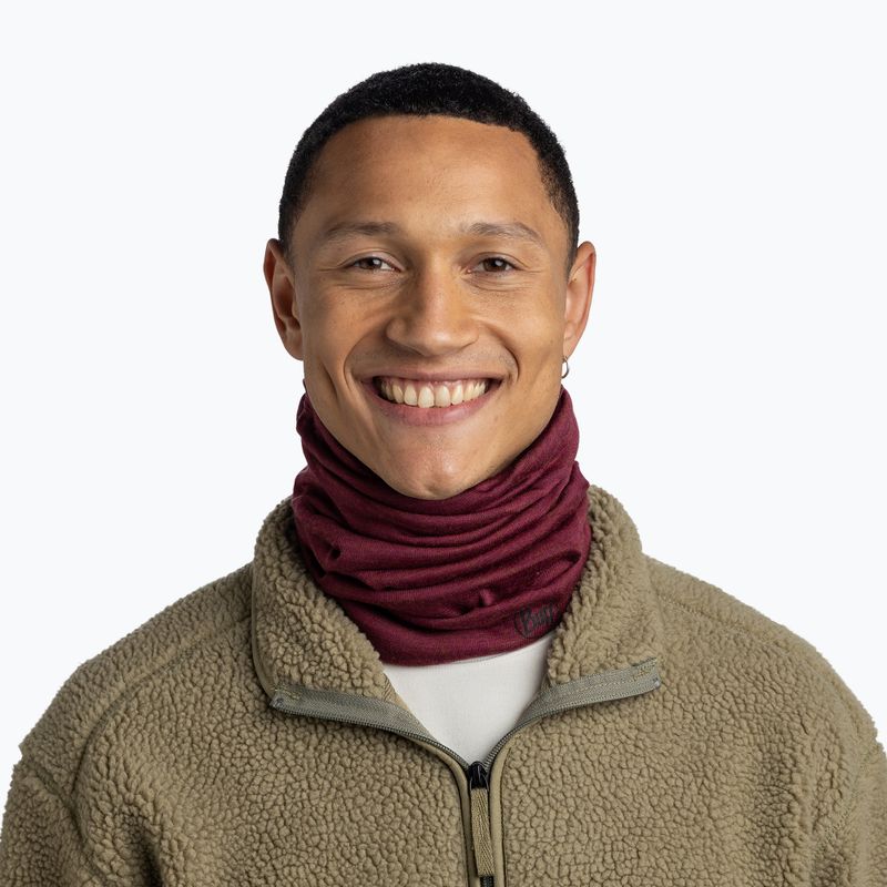 Eșarfă multifuncțională BUFF Midweight Merino Wool tibetan red 3