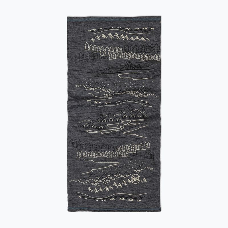 Eșarfă multifuncțională BUFF Lightweight Merino Wool eirik grey 2