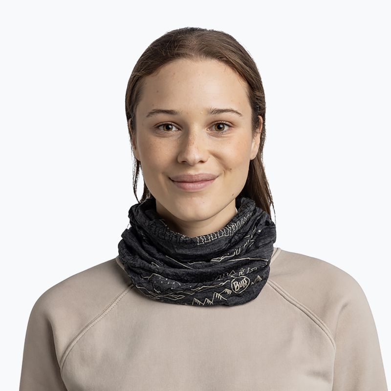 Eșarfă multifuncțională BUFF Lightweight Merino Wool eirik grey 4