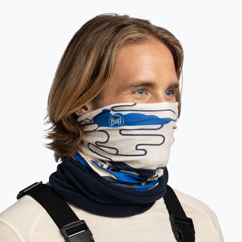 Fular multifuncțional BUFF Polar hirajy blue 6