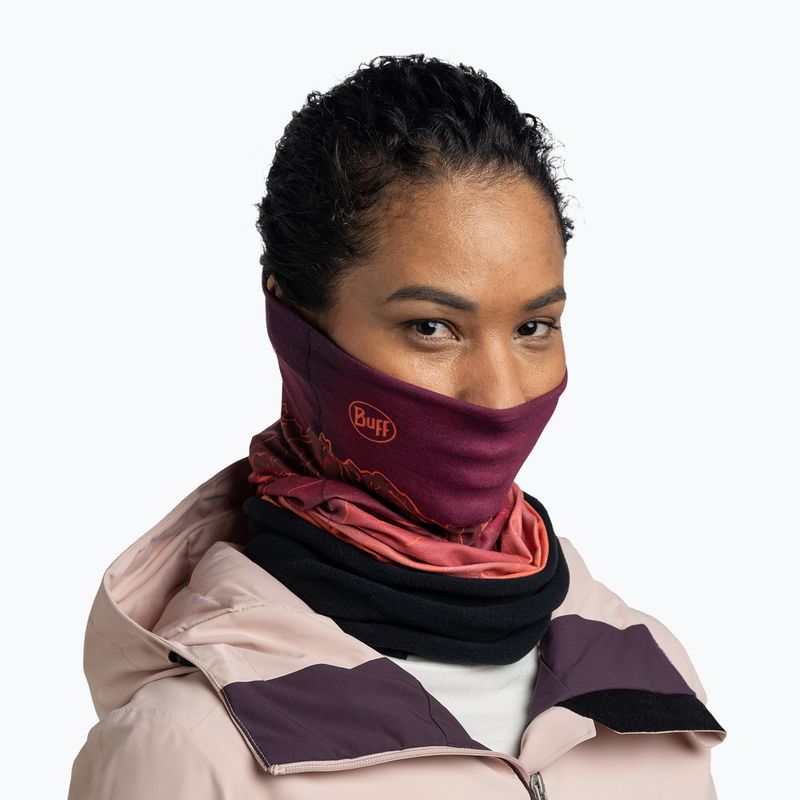 Bandană multifuncțională BUFF Polar unal garnet 4