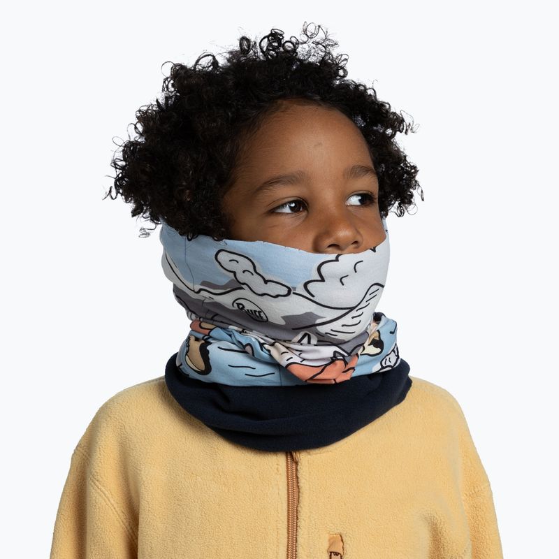 Eșarfă multifuncțională pentru copii BUFF Polar teyt blue 4