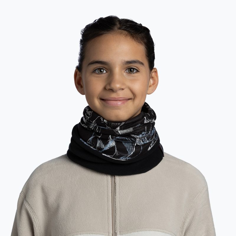 Eșarfă multifuncțională pentru copii BUFF Polar bargy black 3