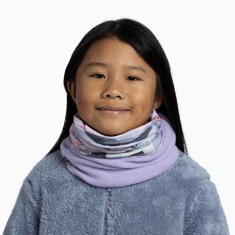 Bandană multifuncțională pentru copii BUFF Polar yoki mauve 3