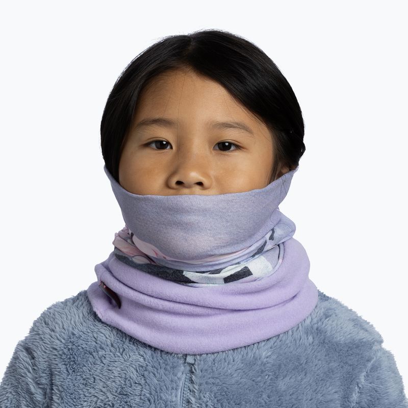 Bandană multifuncțională pentru copii BUFF Polar yoki mauve 4