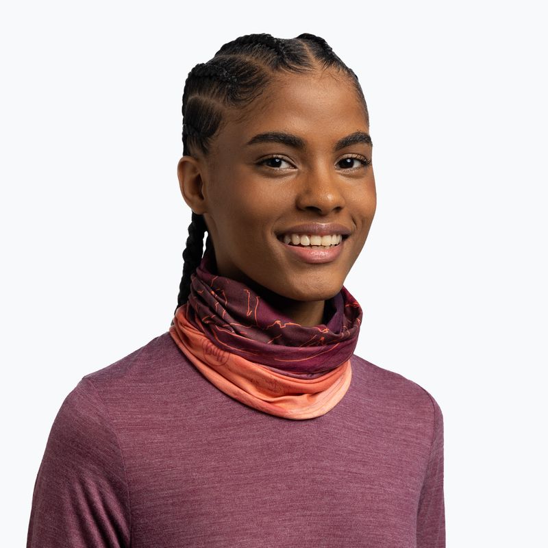 Eșarfă multifuncțională BUFF Original Ecostretch unal garnet 4