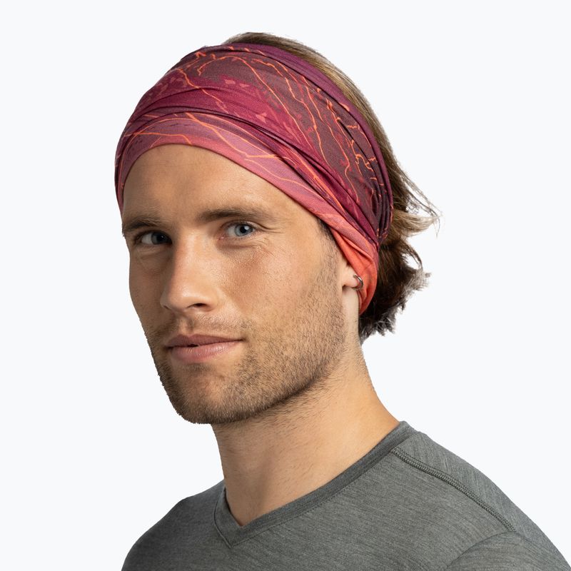Eșarfă multifuncțională BUFF Original Ecostretch unal garnet 5