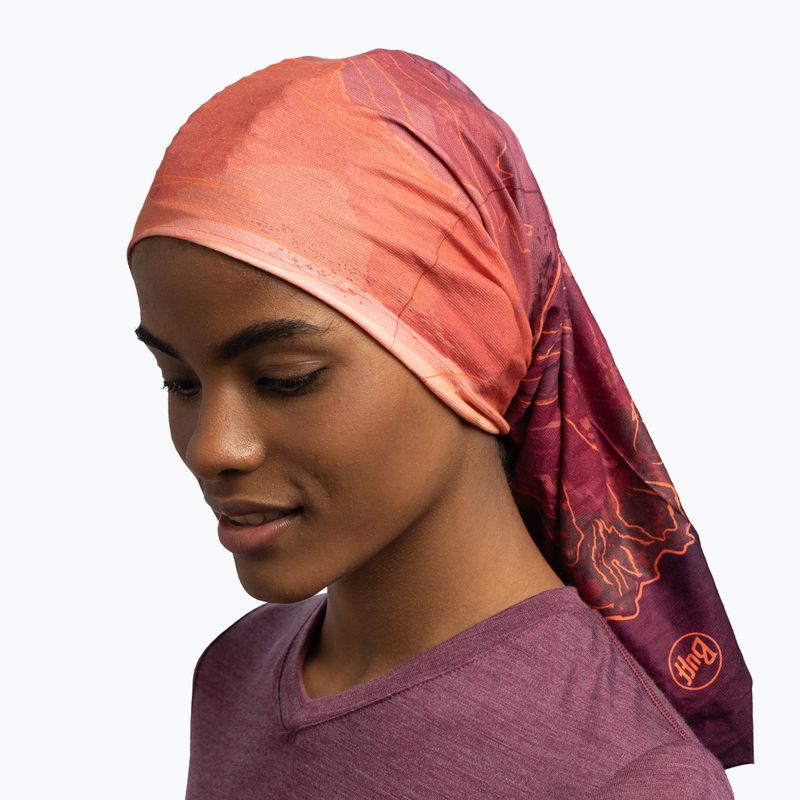 Eșarfă multifuncțională BUFF Original Ecostretch unal garnet 6