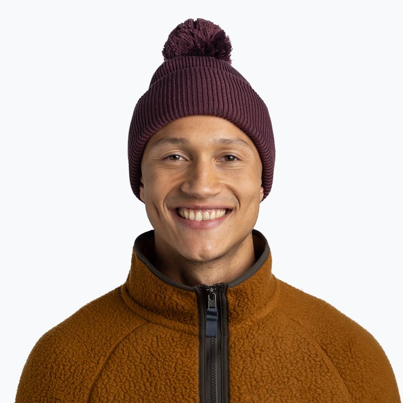 Căciulă de iarnă BUFF Knitted Renvi burgundy 3