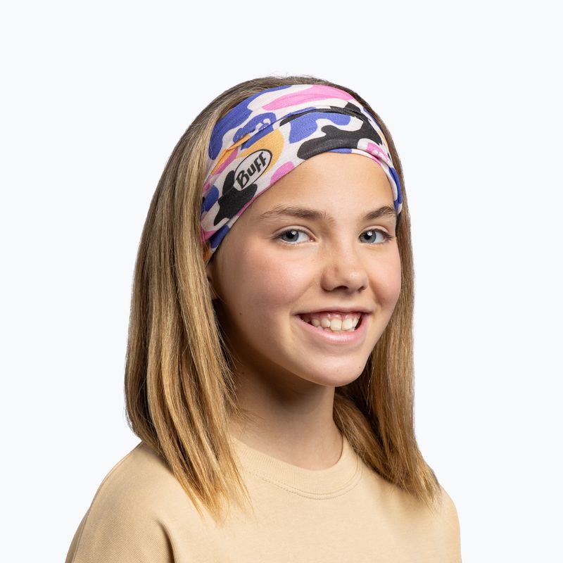 Eșarfă multifuncțională BUFF Coolnet UV flawas pink 4