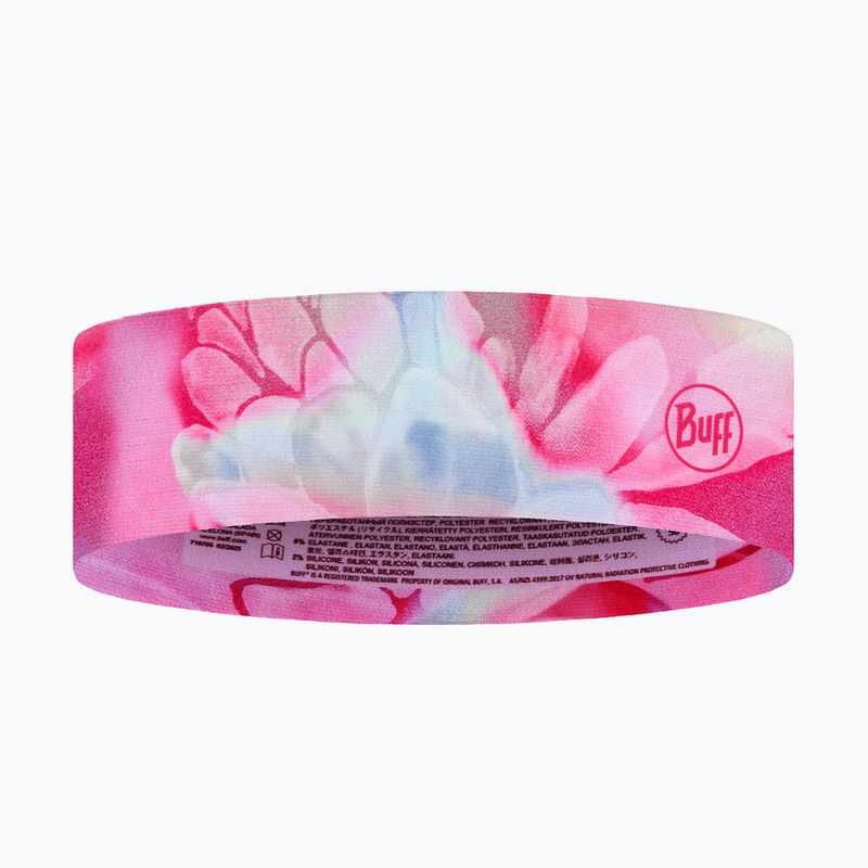 Bentiță pentru cap BUFF CoolNet UV Slim emerald fluor fuchsia