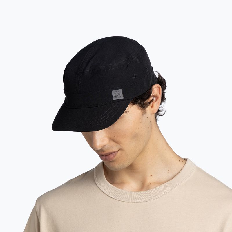 Șapcă cu cozoroc BUFF Military solid black 4