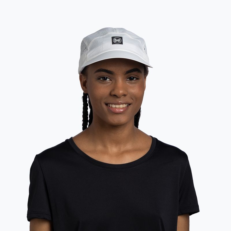 Șapcă cu cozoroc BUFF Speed solid white 3