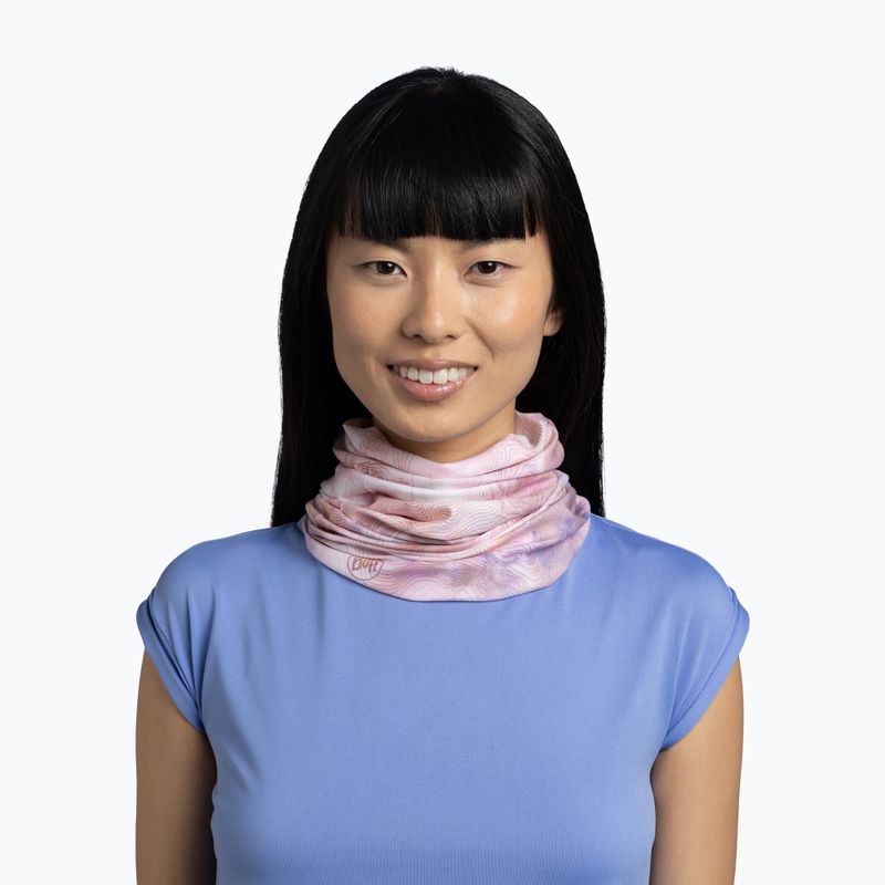 Eșarfă multifuncțională BUFF Coolnet UV Insect Shield Solid orisa pink azalea 3