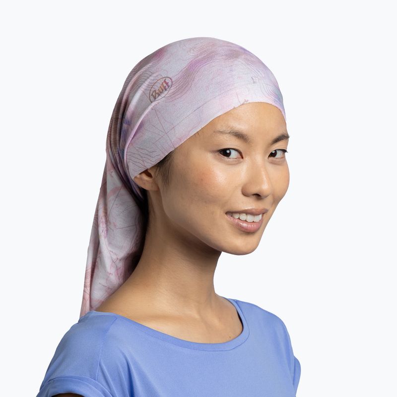 Eșarfă multifuncțională BUFF Coolnet UV Insect Shield Solid orisa pink azalea 4
