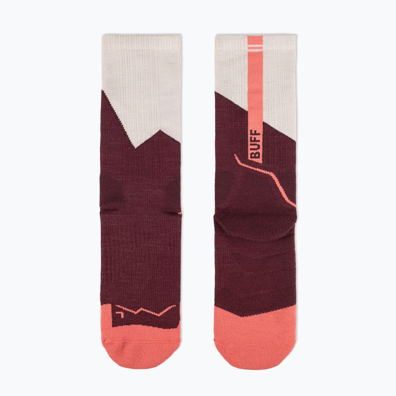 Șosete BUFF Midweight Crew wine 3