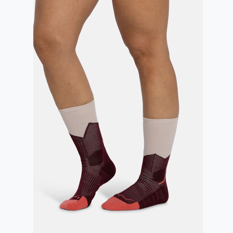 Șosete BUFF Midweight Crew wine 4