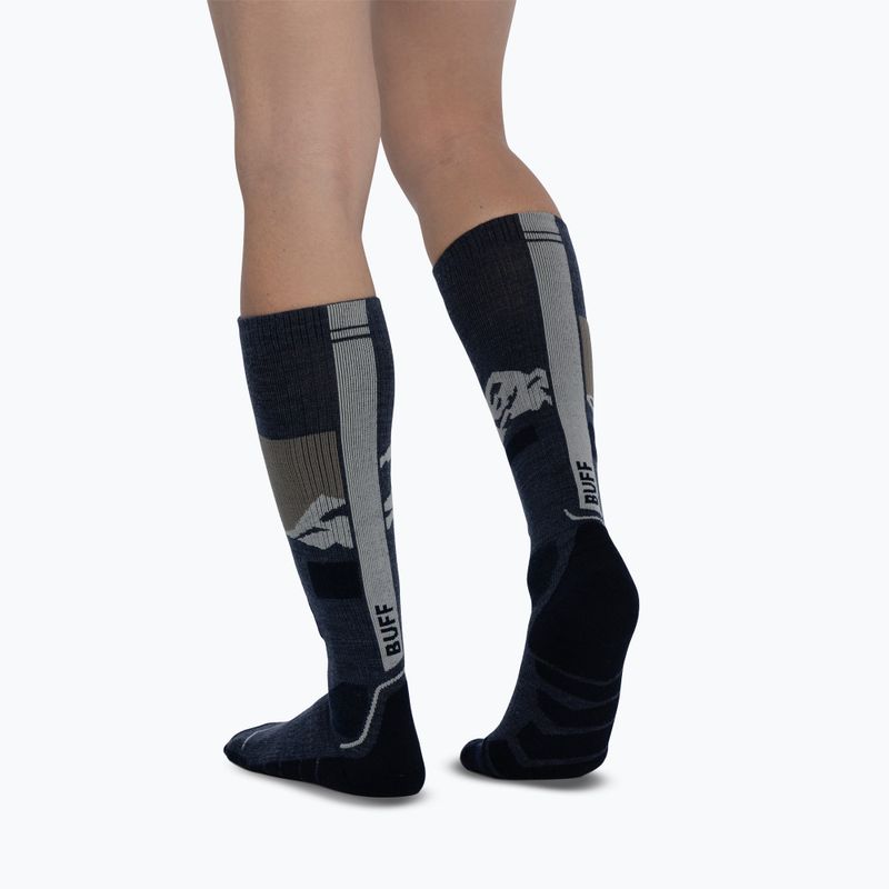 Șosete BUFF Merino Heavyweight Over The Calf night blue 5