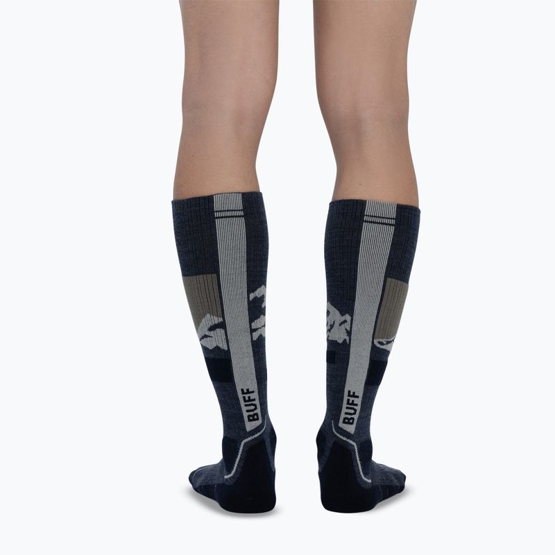 Șosete BUFF Merino Heavyweight Over The Calf night blue 6