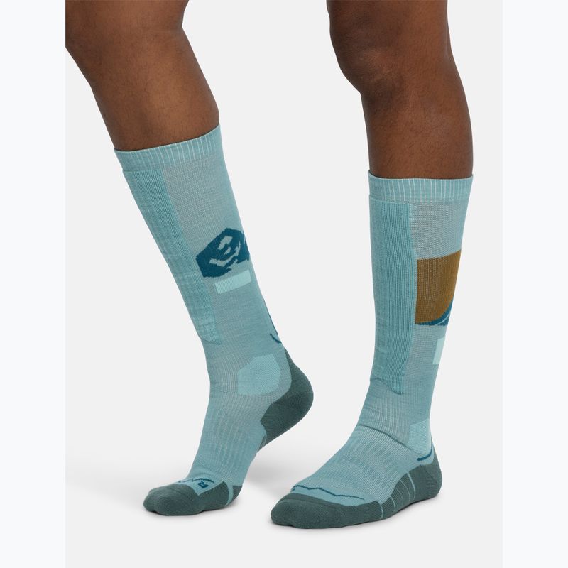 Șosete BUFF Merino Heavyweight Over The Calf sea green 4