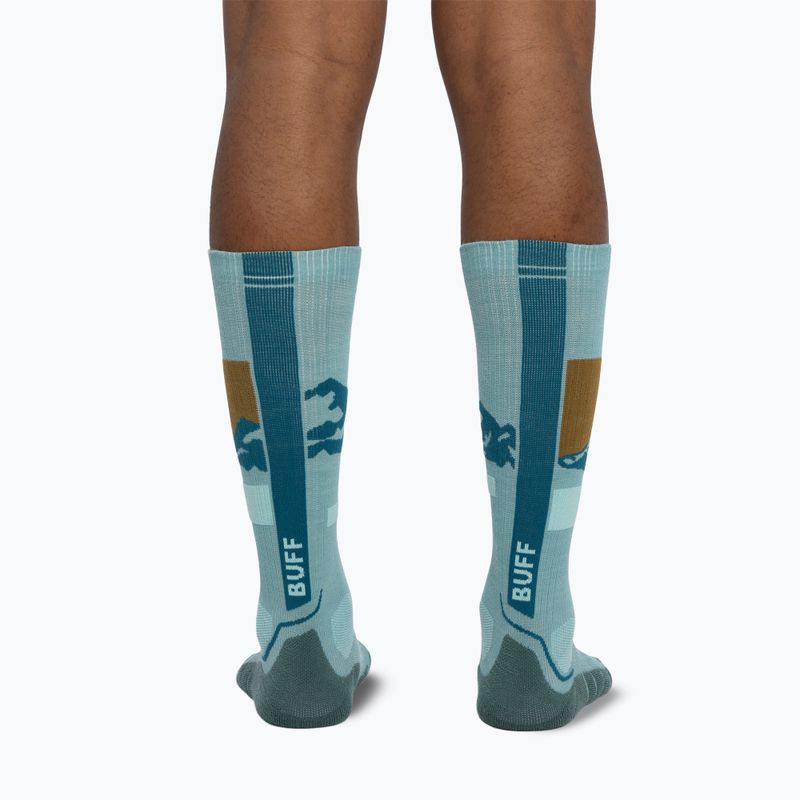 Șosete BUFF Merino Heavyweight Over The Calf sea green 6