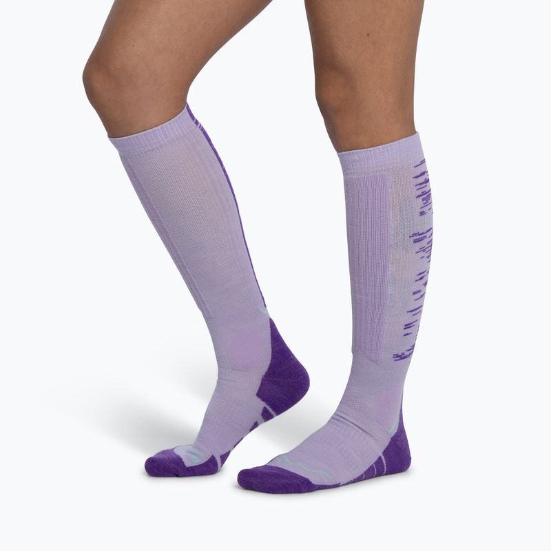 Șosete BUFF Merino Heavyweight Over The Calf lilac ice 3