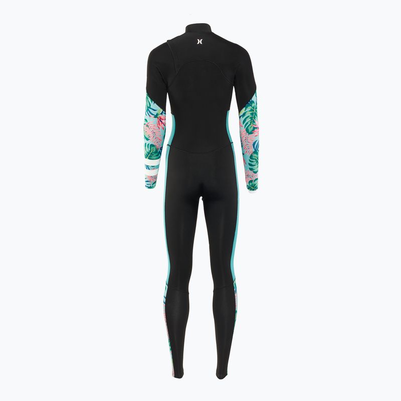 Spumă de înot pentru femei Hurley Plus Printed 3/2 mm Fullsuit java tropical 2