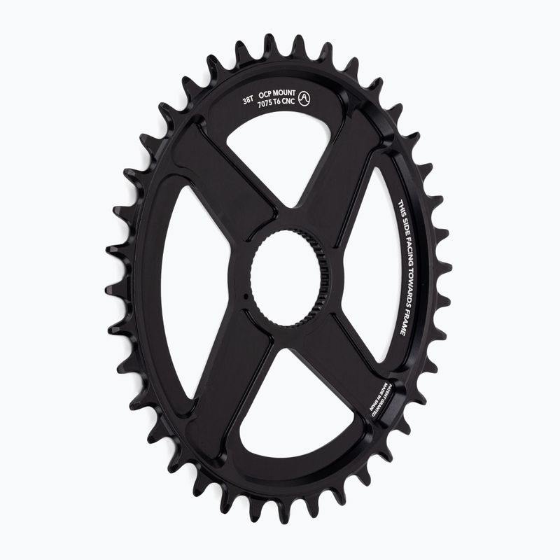 Pinion Rotor Q Rings Dm Oval Chainring MTB 38T czarny 2