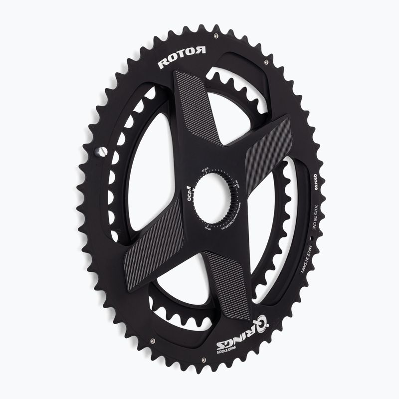Pinion Rotor Q Rings Dm Oval Chainring 50/34T czarny 2