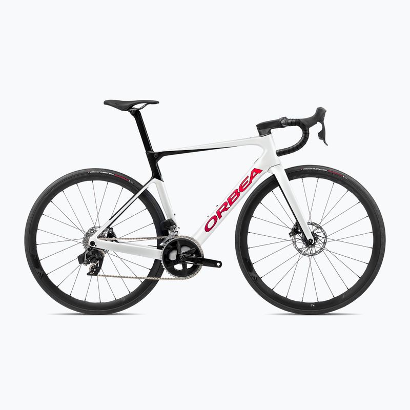 Orbea bicicletă de șosea Orca M31e LTD 2023 alb chic/negru