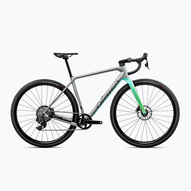 Orbea Terra Terra M31e Team 1X 2023 piatră de argint/gheață verde gravel bike
