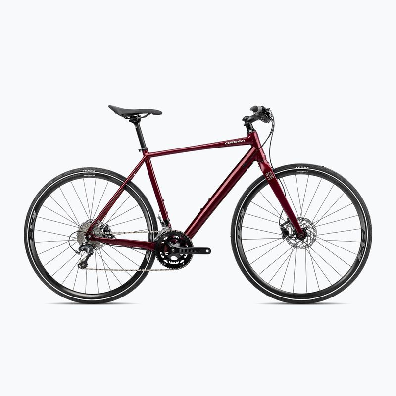 Orbea Vector 10 2023 bicicletă de oraș roșu închis metalic