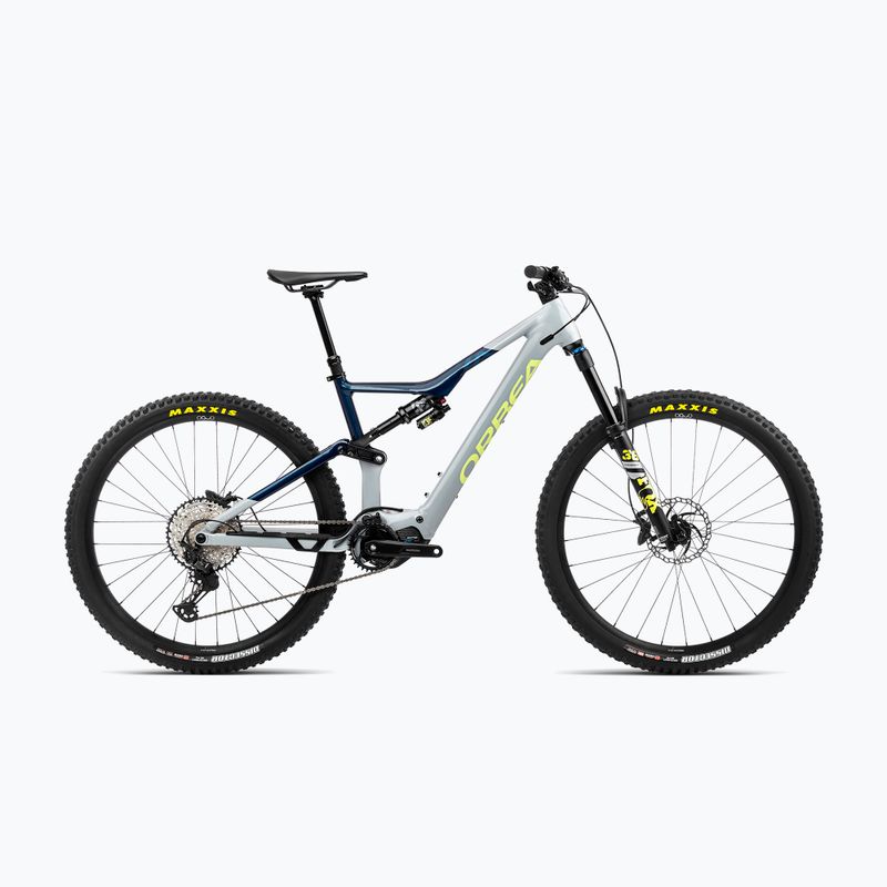 Bicicleta electrică Rise H10 42V 540Wh 2023 gri/albastru de lunetă