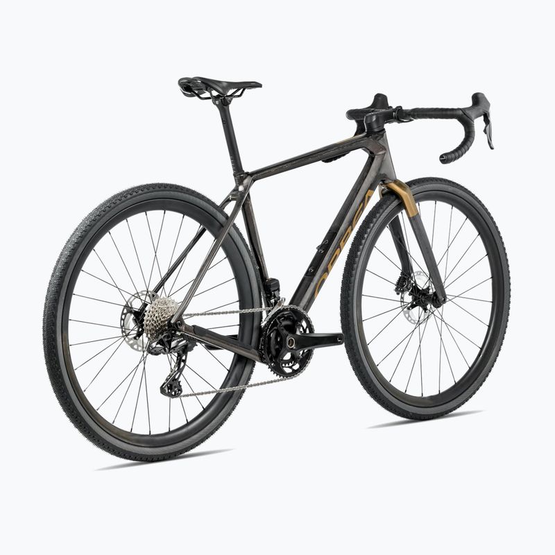 Orbea Terra M30 Team 2025 biciclete gravel cosmic carbon view/metallic olive green 3