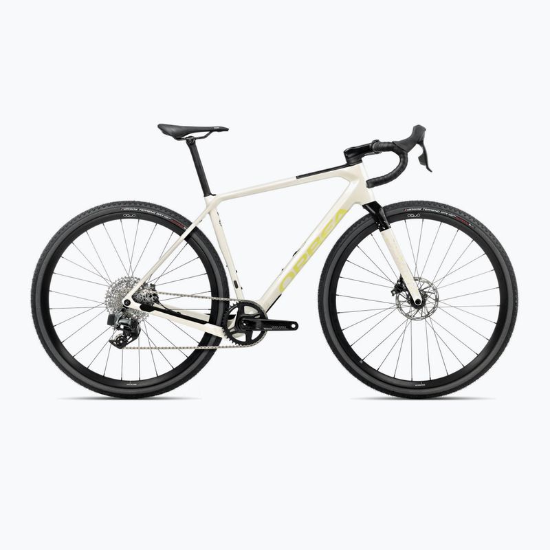 Bicicletă gravel  Orbea Terra M31e Team 1X 2025 ivory white/spicy lime