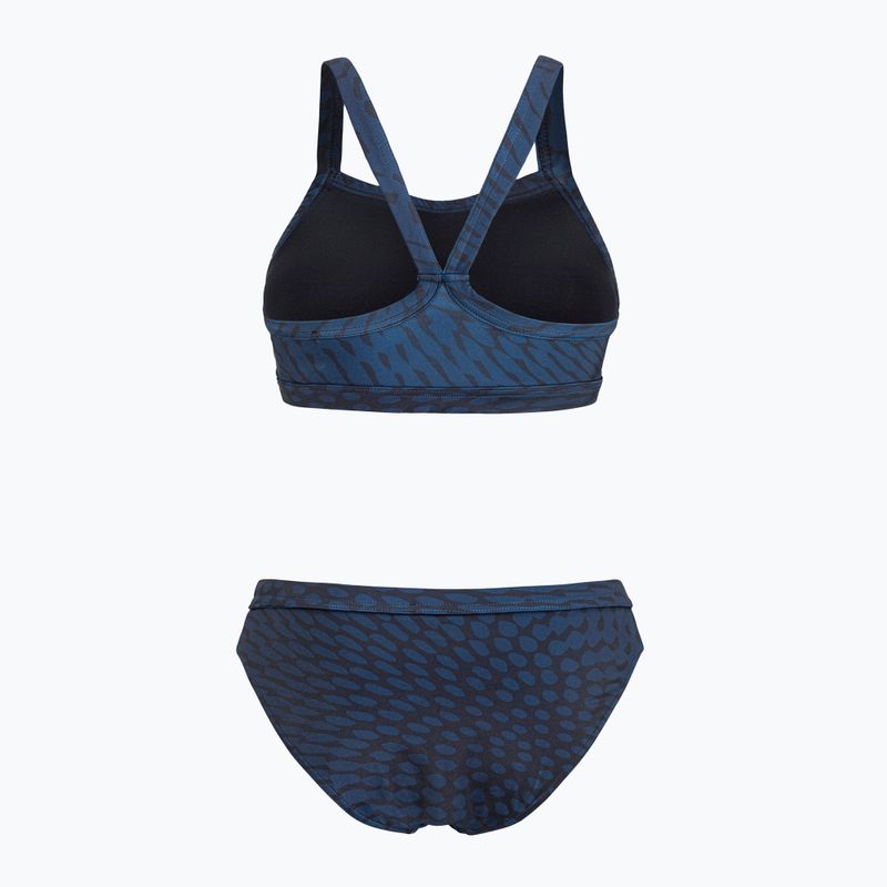 Costum de baie din două piese pentru femei Orca Core Bikini imprimeu albastru închis 2