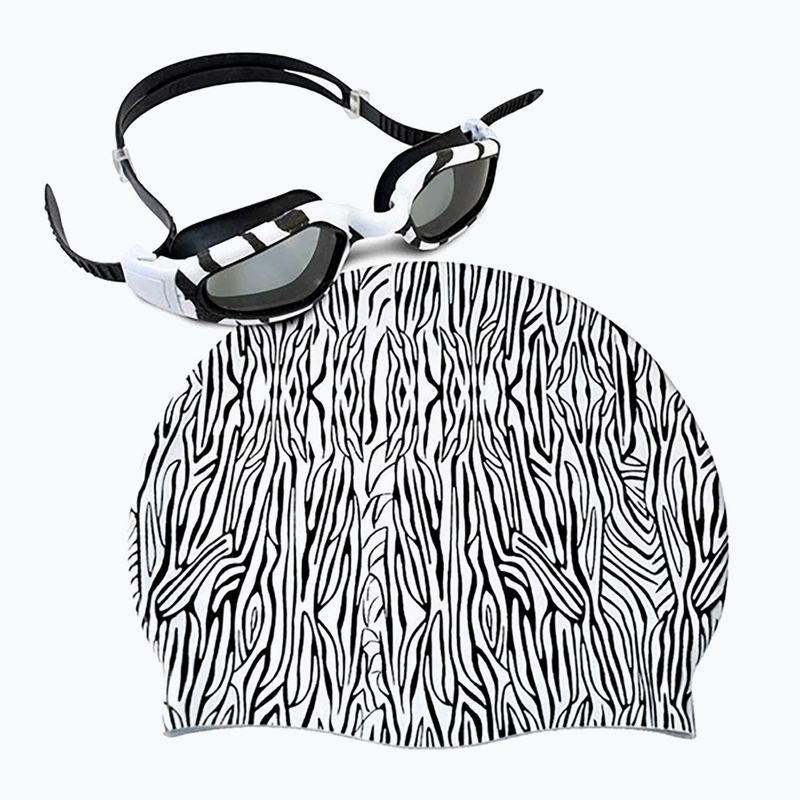 Set RAS WT cască + ochelari white