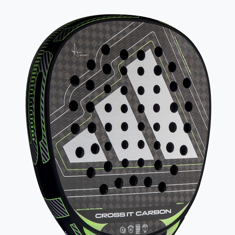 Rachetă de padel adidas Cross IT Carbon 2026 black/lime 5