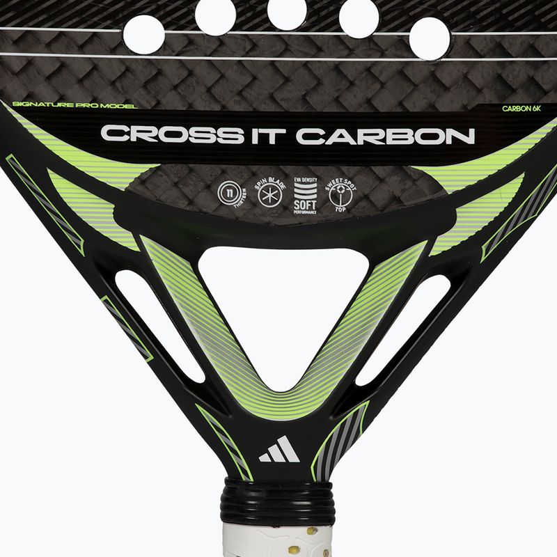Rachetă de padel adidas Cross IT Carbon 2026 black/lime 8