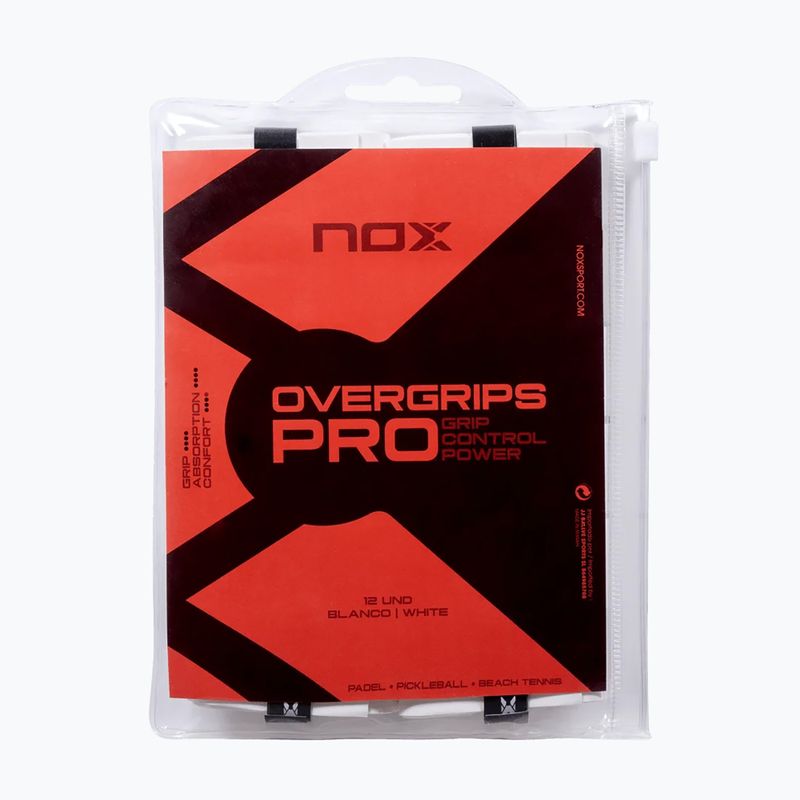 Învelișuri pentru rachete de tenis NOX Pro Overgrip 12 pack white 2