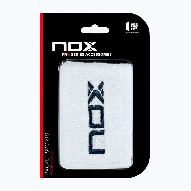 Benzi de încheietură NOX Wristband with Logo 2 szt. white/blue