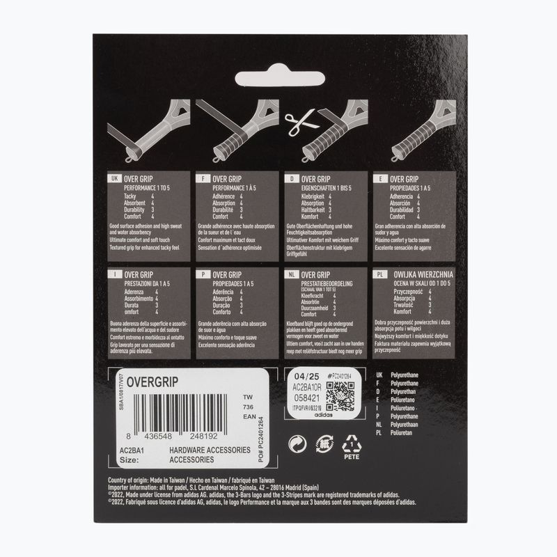 Înveliș pentru rachetă de padel adidas Padel Overgrip Set 3 buc. orange 2