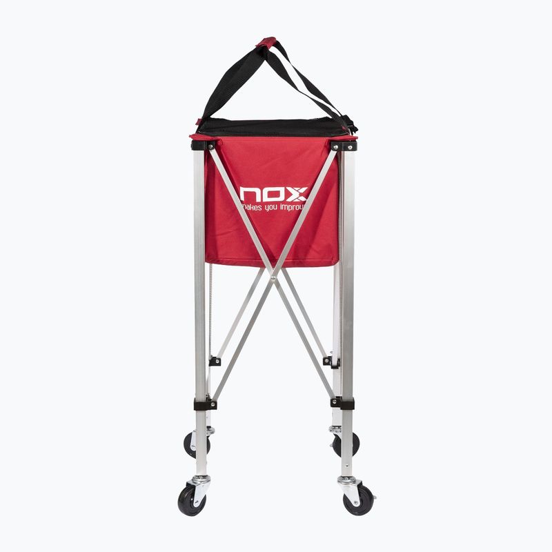 Coș pentru mingi Nox Foldable Balls Basket With Wheels Red 2