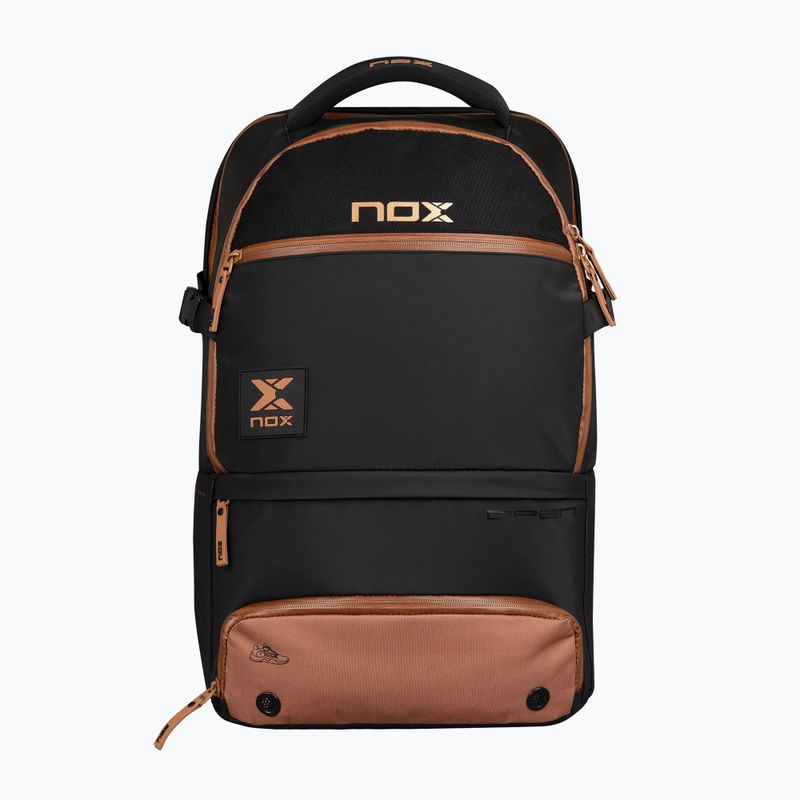 Rucsac de padel NOX Luxury Open Series Backpack 30 l black/brown