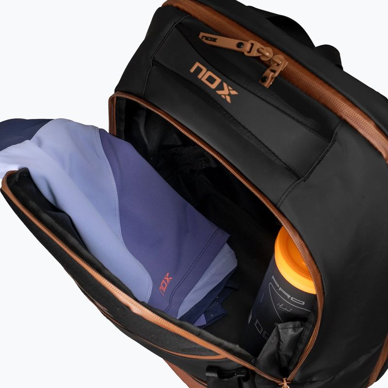 Rucsac de padel NOX Luxury Open Series Backpack 30 l black/brown 7