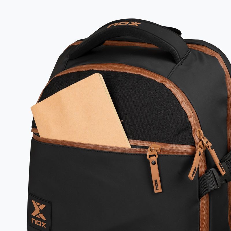 Rucsac de padel NOX Luxury Open Series Backpack 30 l black/brown 8