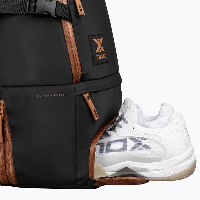 Rucsac de padel NOX Luxury Open Series Backpack 30 l black/brown 10