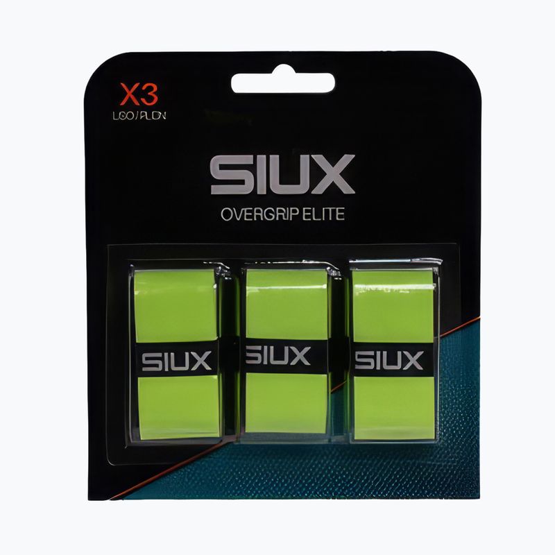 Învelișuri pentru padel Siux Elite Overgrip 3 pack green