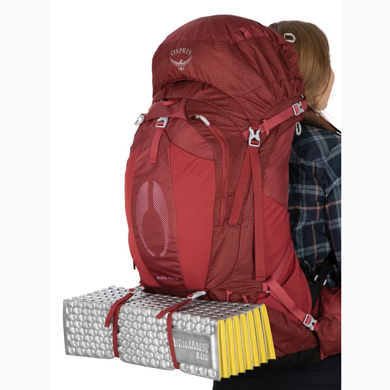 Rucsac de trekking pentru femei Osprey Aura AG 65 l XS-S berry sorbet red 9