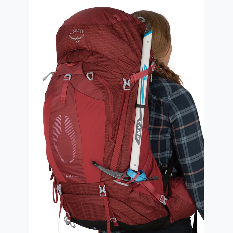 Rucsac de trekking pentru femei Osprey Aura AG 65 l XS-S berry sorbet red 10